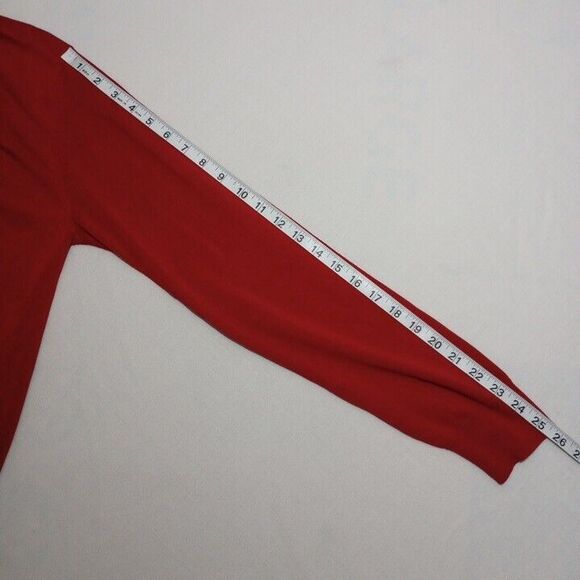 Ariat Men's Medium Pullover New Without Tags Red Long Sleeve V-Neck - Picture 5 of 7
